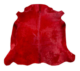 Ковер из натуральной кожи COW DIED RED SKIN, красный