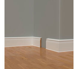 Плинтус DOLLKEN Cubu Hamburger Style 100 mm, HDF 2,5 м/1 пл (25 м/1 уп) цвет: белый