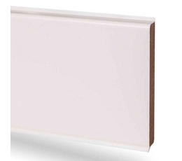 Плинтус DOLLKEN Cubu flex life 80mm, 2,5 м/1 пл (25 м/1 уп) (HDF ламинир. пластиком) цвет: белый