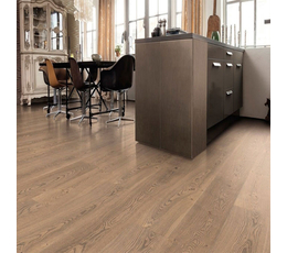 Однополосная паркетная доска Дуб табачно-серый PLAZA