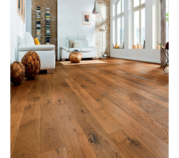 Однополосная паркетная доска 4V Янтарный дуб Маркант Структурированная