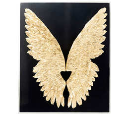 Wall Decoration Wings Gold Black