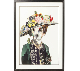 Picture Frame Art Lady Dog