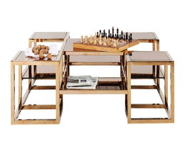 Coffee Table Steps Gold