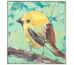 Picture Touched Bird Green Back
