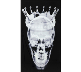 Picture Glass Crown Skull