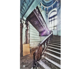 Picture Glass Old Staircase Corner