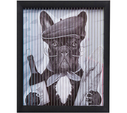 Picture Frame Art 3D French Dog