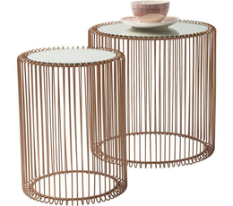 Side Table Wire Copper KARE photo