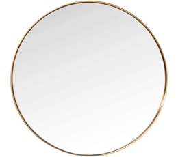 Mirror Curve Round Brass