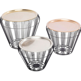 Coffee Table Bora Wire (3/Set)