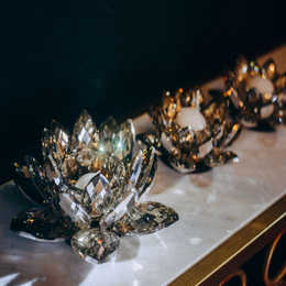 Подсвечник CRYSTAL LOTUS L