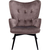 Armchair Black Vicky Velvet Grey, KARE