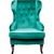 Wing Arm Chair Vintage Green, KARE
