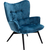 Armchair Black Vicky Velvet Bluegreen, KARE