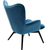 Armchair Black Vicky Velvet Bluegreen, KARE